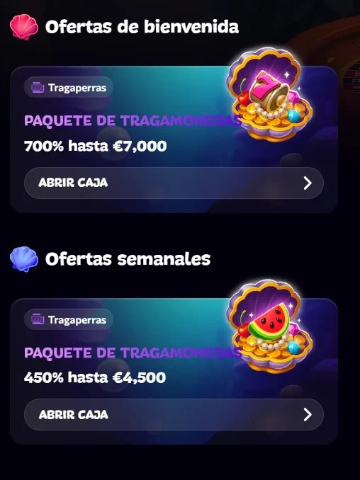Ofertas de bienvenida y semanales de Aphrodite para tragaperras